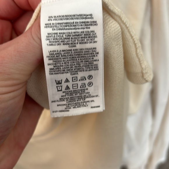 NWT Brooks Brothers Cream Cardigan Sweater One Size - Picture 4 of 5